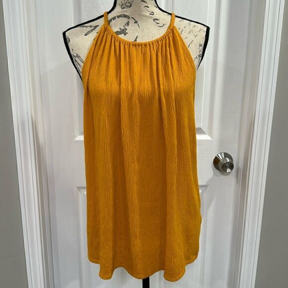 ALFANI CRINKLED TEXTURED HALTER TOP - Picture 3 of 8